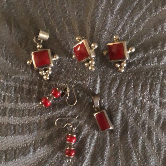 Sterling silver red - Picture 1 of 2